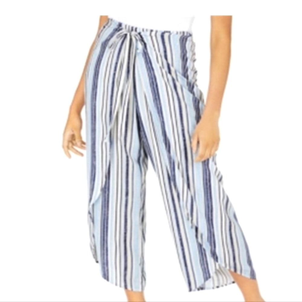 BCX Bohemian Wrap Capri Pants, NEW